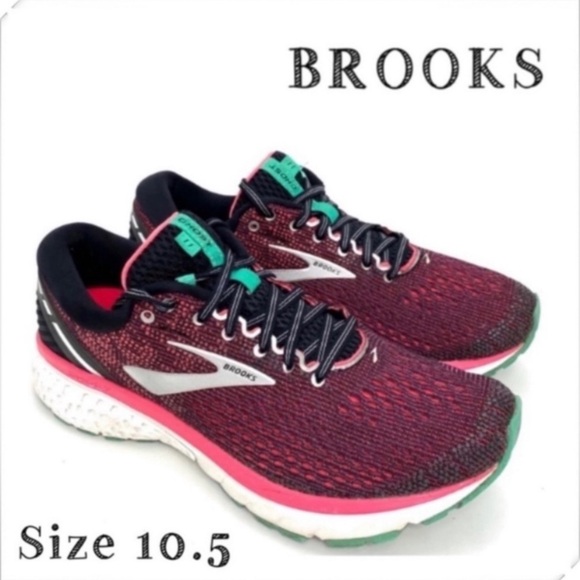BROOKS Ghost 11 Running Workout Sneakers in Aqua Pink Size 10.5 #1202771B017 - Picture 1 of 11